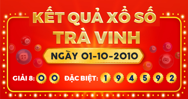 Xổ số Trà Vinh ngày 1 tháng 10