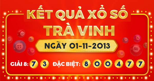 Xổ số Trà Vinh ngày 1 tháng 11