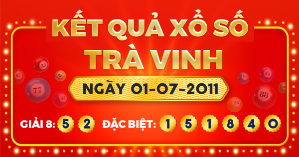 Xổ số Trà Vinh ngày 1 tháng 7