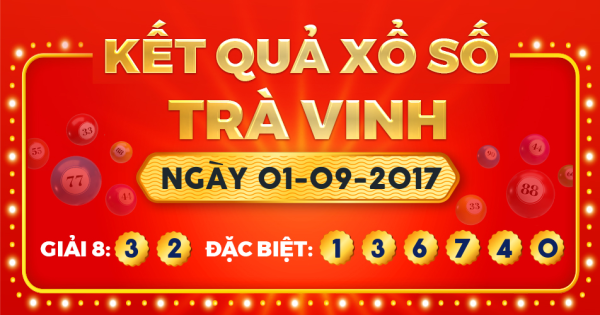 Xổ số Trà Vinh ngày 1 tháng 9