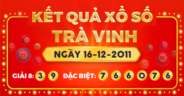 Xổ số Trà Vinh ngày 16 tháng 12