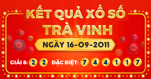 Xổ số Trà Vinh ngày 16 tháng 9