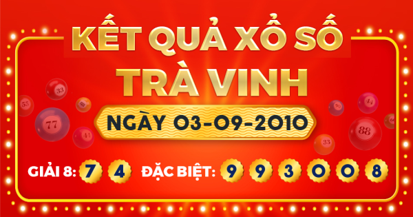 Xổ số Trà Vinh ngày 3 tháng 9