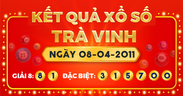 Xổ số Trà Vinh ngày 8 tháng 4