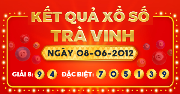 Xổ số Trà Vinh ngày 8 tháng 6